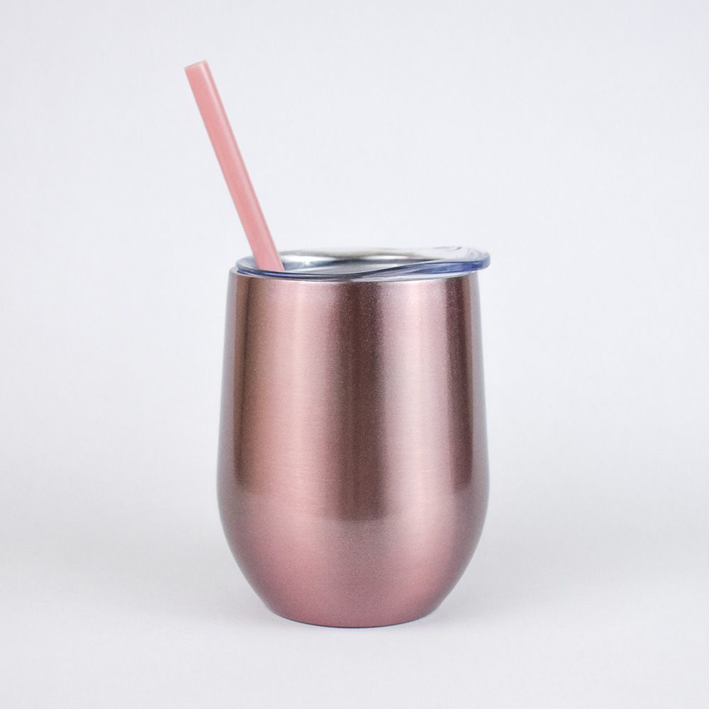Wine Tumbler 12 oz Rose Gold